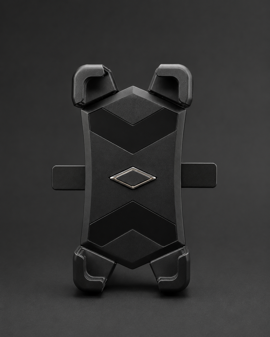 VOLTREX Anti-Shake Phone Mount on bike handlebar with 360° rotation and secure four-corner grip for e-bikes and scooters