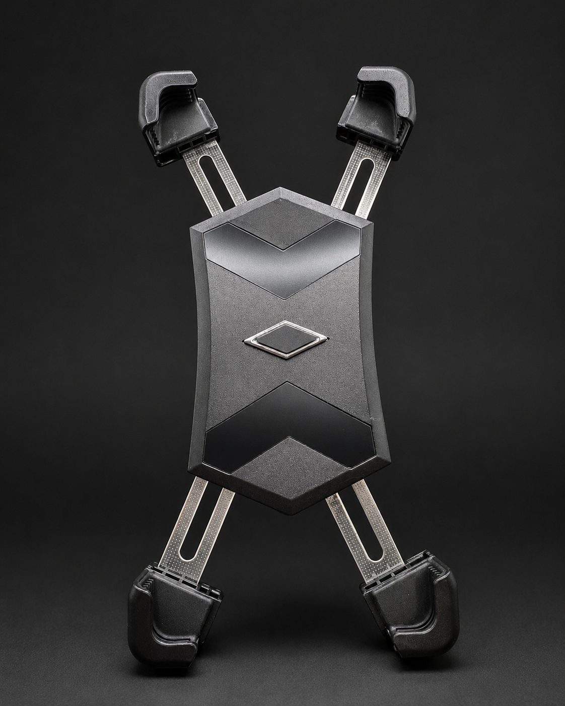VOLTREX Anti-Shake Phone Mount on bike handlebar with 360° rotation and secure four-corner grip