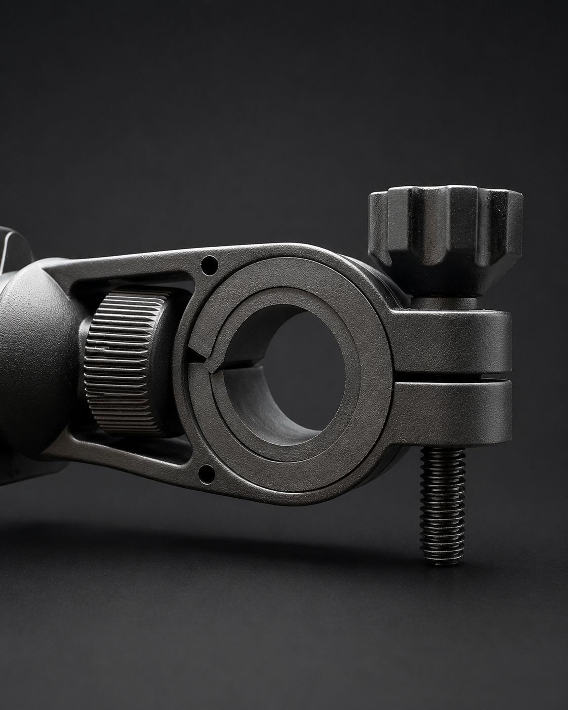 VOLTREX Anti-Shake Phone Mount on bike handlebar with 360° rotation and secure four-corner grip