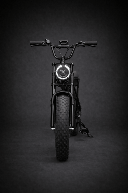 VOLTREX ARC step-through electric bike with fat tires and lightweight aluminum frame parked outdoors