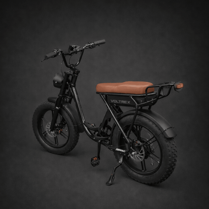 VOLTREX ARC step-through electric bike with fat tires and lightweight aluminium frame