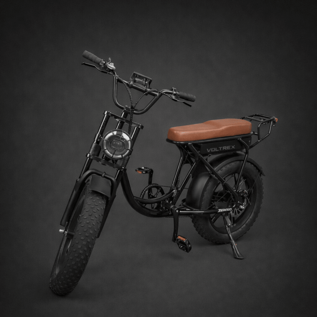 VOLTREX ARC step-through fat-tyre electric bike with lightweight frame and 750W motor