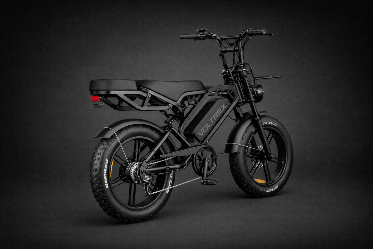 VOLTREX GRID electric bike with dual suspension and fat tires for versatile urban and off-road commuting