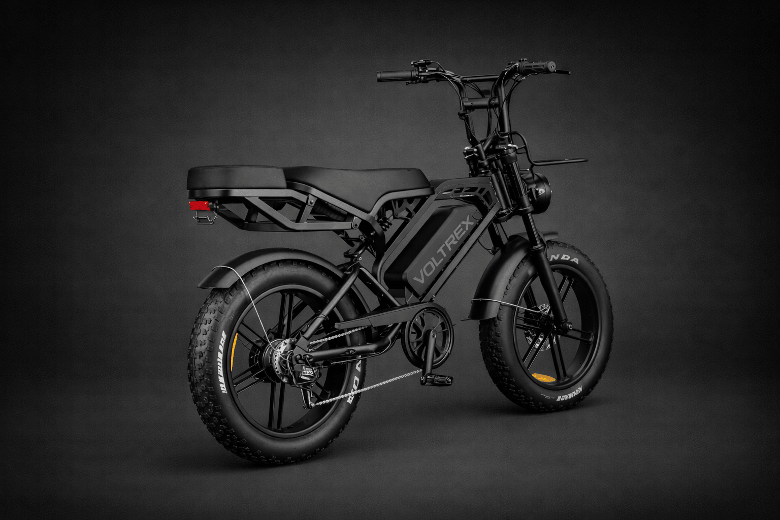 VOLTREX GRID electric bike with dual suspension and fat tires for versatile urban and off-road commuting