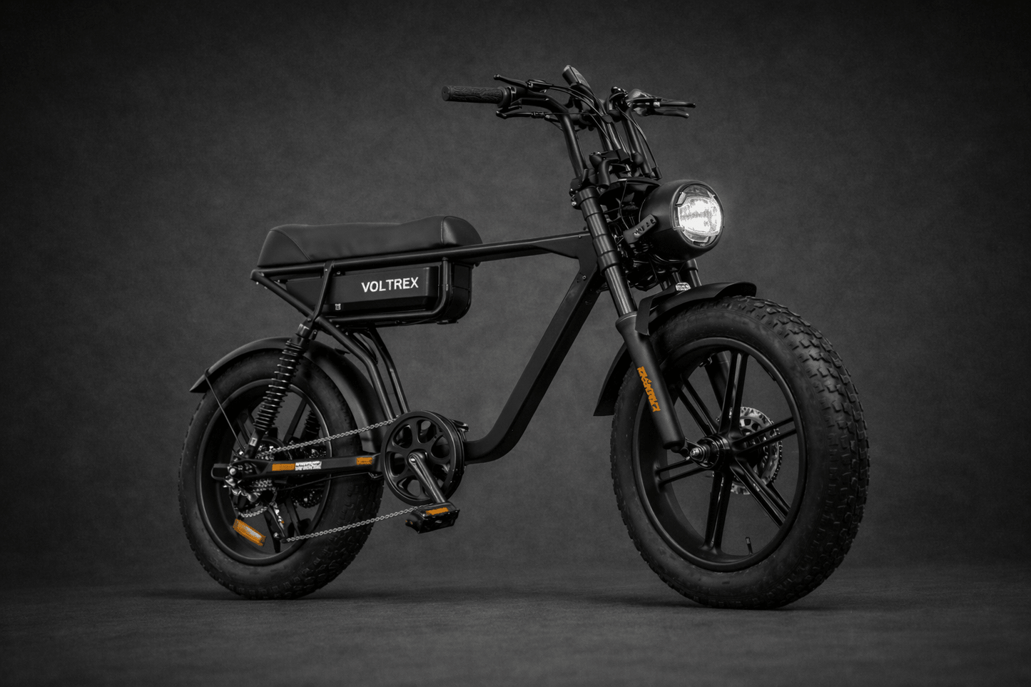 VOLTREX TORQ 1000 fat tyre electric bike with 1000W motor and 50L basket for everyday riding and off-road use