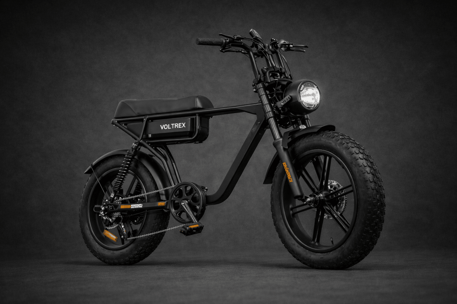 VOLTREX TORQ 1000 fat tyre electric bike with 1000W motor and 50L basket for everyday riding and off-road use