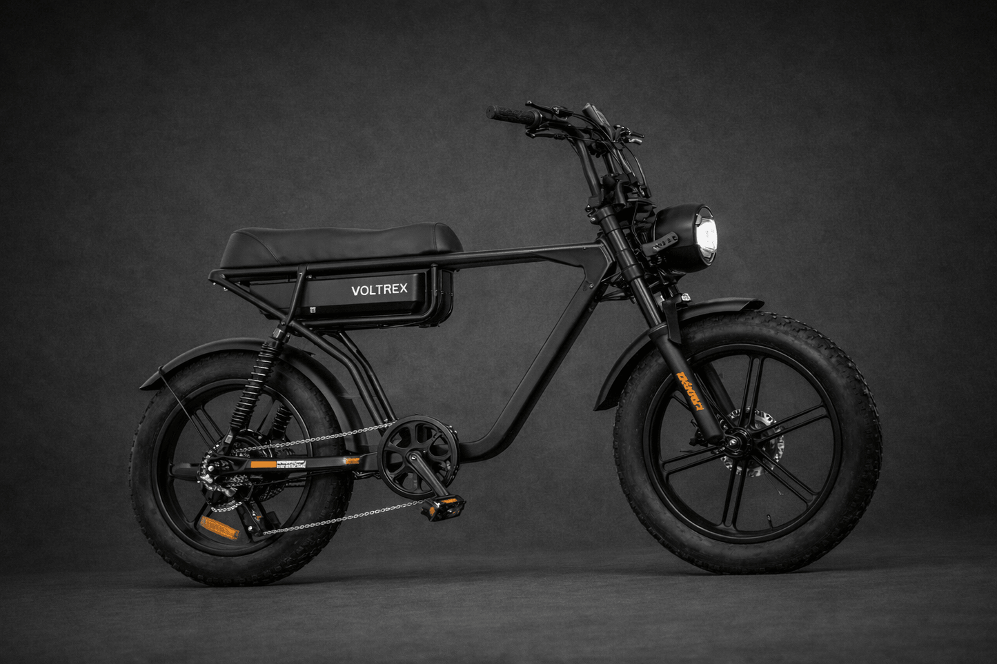 VOLTREX TORQ 1000 fat tyre electric bike with 1000W motor and rear basket for daily commuting