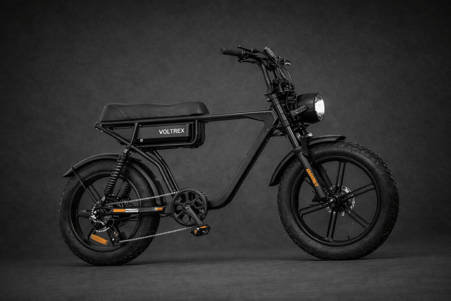 VOLTREX TORQ 1000 fat tyre electric bike with 1000W motor and rear basket for daily commuting
