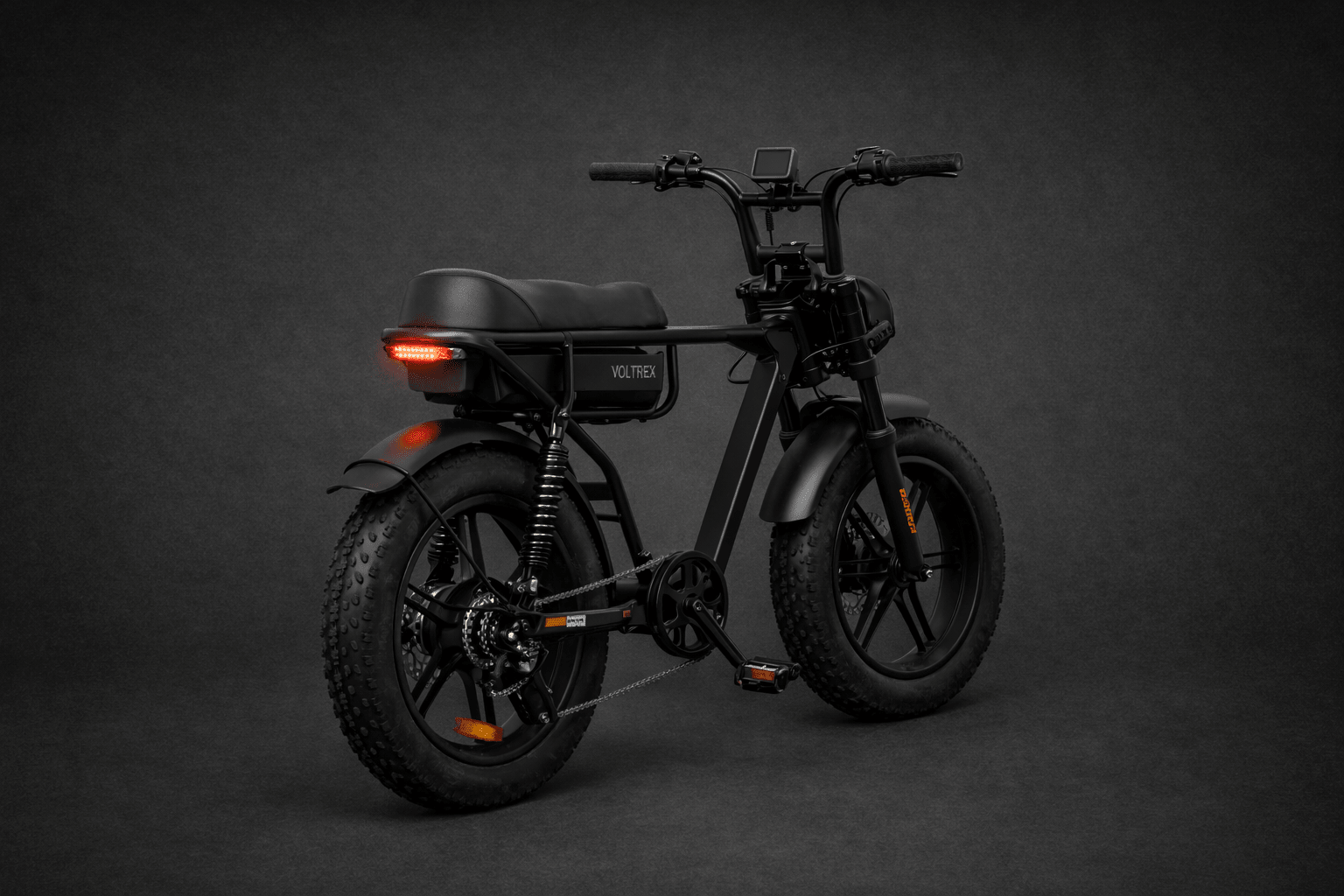 VOLTREX TORQ 1000 fat tyre electric bike with 1000W motor and 50L rear basket for commuting and off-road use