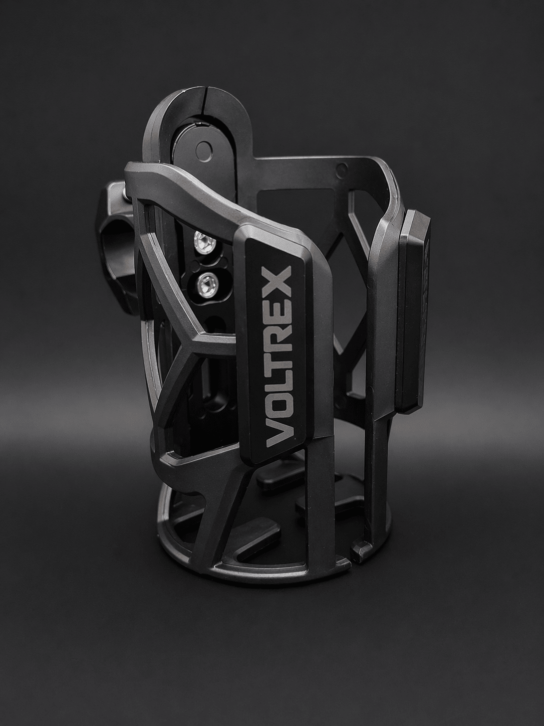 VOLTREX Bottle Stubbie Holder black adjustable handlebar mount with anti-vibration inserts
