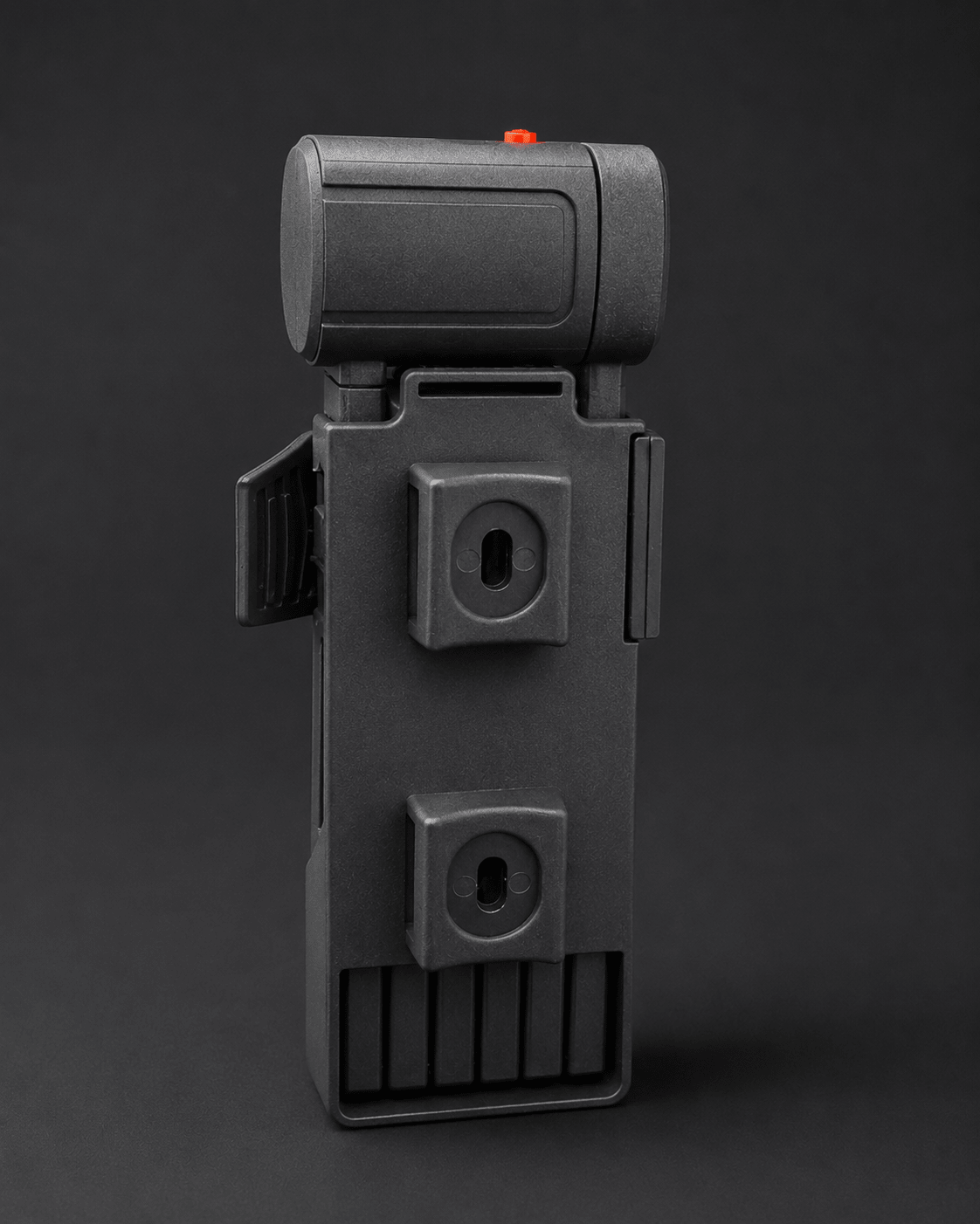 Compact black VOLTREX folding bike lock with mounting bracket and keys for e-bike and scooter security